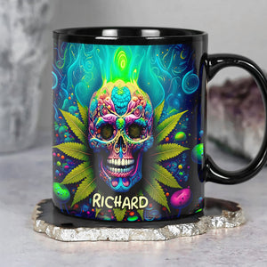 Chill Skull Mug Personalized Gifts For Stoners 04TODT100625 - Coffee Mug - GoDuckee