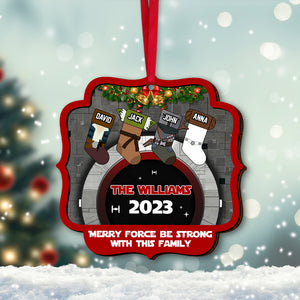 Jolliest Family In the Galaxy, Personalized 03QHTN261023 Stocking Ornament, Christmas Gift For Family - Ornament - GoDuckee