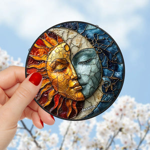 Personalized Sun And Moon Suncatcher Ornament 19acqn240824 - Ornament - GoDuckee
