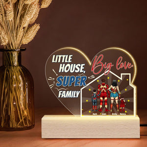 Little House Big Love Personalized Led Light, Family Gifts 01KAPU040124TM - Led Night Light - GoDuckee