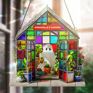 Ghost Garden House Suncatcher - Personalized Gifts For Loved Ones 02nata090825 - Ornament - GoDuckee