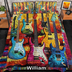 Personalized Gifts For Guitar Lovers Quilt Bedding Set Special Line 06QNQN301224 - Blanket - GoDuckee