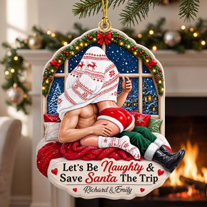 Funny Santa Couple Ornament - Personalized Christmas Gifts 04HUQN270826