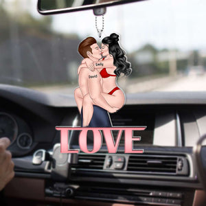 Romantic Couple, Love You Forever, Personalized Car Ornament, Gifts For Couple - Ornament - GoDuckee