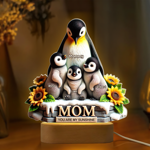 Penguin Mom Led Light - Personalized Gifts For Mom 03hupu230425 - Led Night Light - GoDuckee