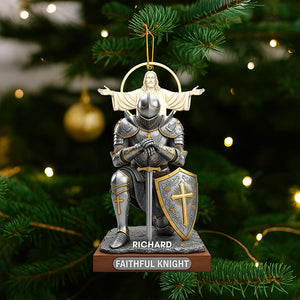 Faithful Knight Christmas Ornament– Personalized Gifts for Christian 04huqn120925 - Ornament - GoDuckee
