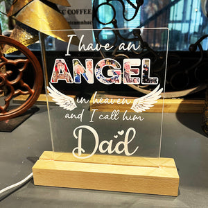 I Have An Angel In Heaven, Custom Photo Heaven 3D LED Light, Heaven Gift - Led Night Light - GoDuckee