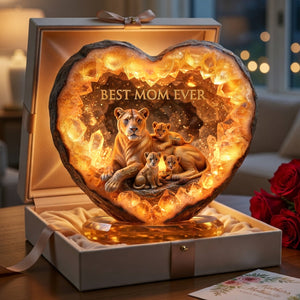 Best Lion Mom Ever Acrylic Light Box - Personalized Gifts For Moms 02nalu180326 - Light Box - GoDuckee