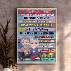 Personalized Gifts For Couple Canvas Print Elderly Couple - Poster & Canvas - GoDuckee