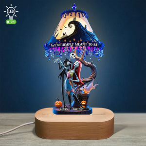 Haunted Couple Forever Led Light With Oval Base - Personalized Gifts For Couple 03NADT060525 - Led Night Light - GoDuckee
