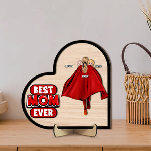 Personalized Gifts For Mom Wood Sign Best Mom Ever 02qhpu030224hh - Wood Signs - GoDuckee