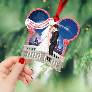 Yes, You'll Be In My Heart, Couple Gift, Personalized Acrylic Ornament, Couple Kissing Ornament, Christmas Gift 03OHHN111023PA - Ornament - GoDuckee