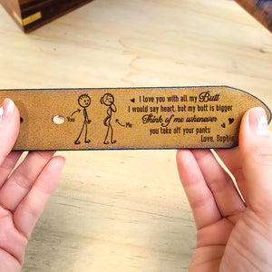 Personalized Gifts For Him Secret Message Men's Belt 03natn040624 - Belts - GoDuckee