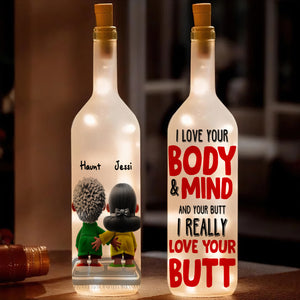 Personalized Gift For Couple Bottle Lamp I Love Your Body & Mind 01OHLU190225 - Bottle Lamp - GoDuckee
