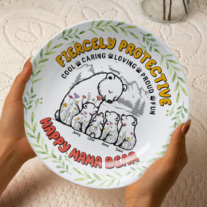 Personalized Gifts For Mom Ceramic Round Plate 01xqtn260325 - Ceramic Round Plate - GoDuckee