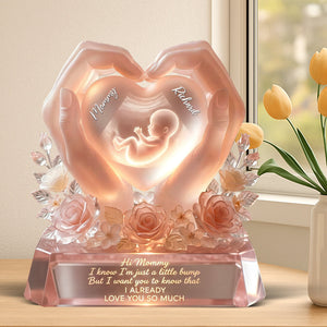 Baby Bump Love Mother Acrylic Plaque - Personalized Gifts For Mothers 01paqn030326 - Shaped Plaques - GoDuckee