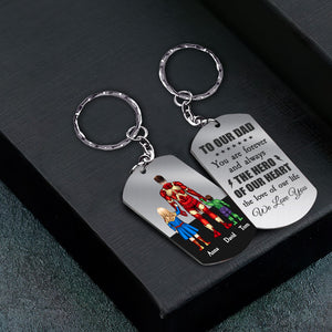 Personalized Gifts For Dad Keychain You Are Always The Hero Of Our Hearts 03natn270124pa - Keychains - GoDuckee