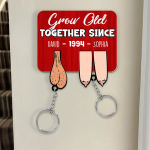 Personalized Gifts For Couple Key Holder Naughty Couple 04OHDT171224 - Key Holder - GoDuckee