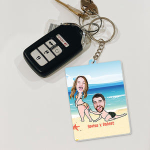 Couple 04ohpo070823hh, Personalized Keychain - Keychains - GoDuckee