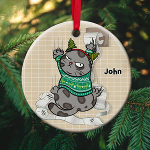Tissue Naughty Cat, Personalized 01HUPU171023 Ornament - Ornament - GoDuckee