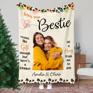 A Hug From Me To You, Personalized Blanket, Best Friend Gifts - Blanket - GoDuckee