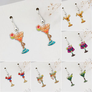 Funky Cocktail Earrings - Personalized Gifts For Cartoon Lovers 03OHLU300625 - Earrings - GoDuckee