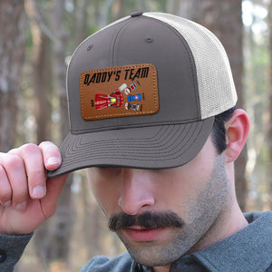 Personalized Gifts For Dad Leather Patch Cap 02ACQN210524HA Father's Day - Caps - GoDuckee