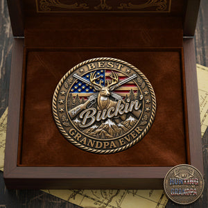 American Hunting Printed Metal Coin - Personalized Gifts For Grandpa 04pata020326 - Coin - GoDuckee