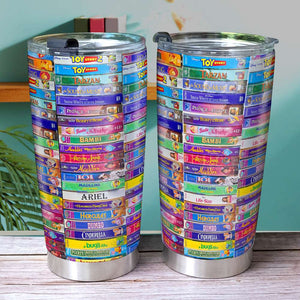 Personalized Gift For Movie Lovers Tumbler Video Tape Collection 02OHLU220125 - Tumbler Cup - GoDuckee