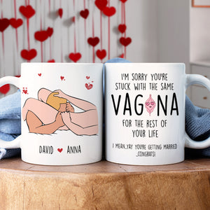 Personalized Gifts For Couple Coffee Mug You're Getting Married Congrats 04OHPU260124 - Coffee Mugs - GoDuckee