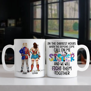 We Will Fight Them Together 03HTPO160623TM Personalized Sisters Mug - Coffee Mug - GoDuckee