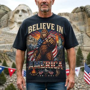 Believe In America Washed T-shirt - Personalized Gifts For Patriots 032paqn040626 - Shirts - GoDuckee