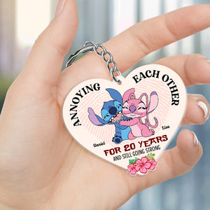 Annoying Each Other For Years, Personalized Keychain, Gift For Couples 02ACHN220623 - Keychains - GoDuckee