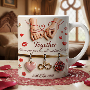 Couple Together Mug - Personalized Gifts For Couple 02NATA301225 - Coffee Mug - GoDuckee
