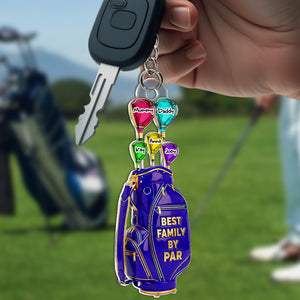 Best Family By Par Acrylic Keychain - Personalized Gifts For Golf Family 01OHLU060625 - Keychains - GoDuckee