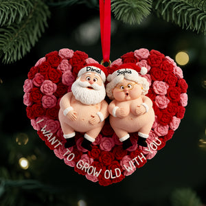 Growing Old Couple Ornament - Personalized Gifts For Couples 07OHLU231025 - Ornament - GoDuckee