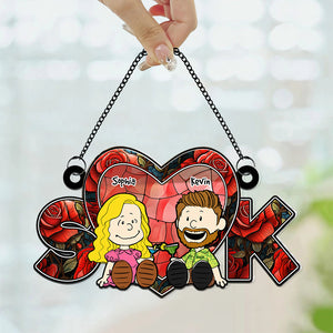 Personalized Gifts For Couple Suncatcher Ornament 03KADT090125PA - Ornament - GoDuckee