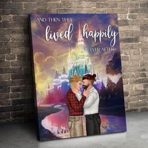 Couple And They Lived Happily Ever After 01dnpo120623 Personalized Canvas Print - Poster & Canvas - GoDuckee