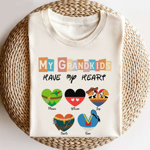 Personalized Gifts For Grandma Shirt My Grandkids Have My Heart 01QHMH260224 - 2D Shirts - GoDuckee