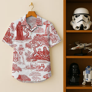 Galactic Toile Hawaiian Shirt - Personalized Gifts For Galaxy Lovers 02naqn040725 - Hawaiian Shirts - GoDuckee