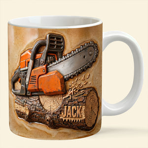 Chainsaw Coffee Mug Personalized Gifts For Lumberjack 05TGDT271125 - Coffee Mug - GoDuckee