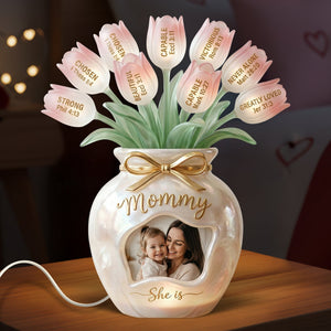 Mommy She Is Flower Acrylic Light Box - Gifts For Mother 01paqn090426 - Light Box - GoDuckee