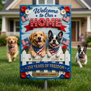 Welcome To Our Home Metal Sign - Custom Photo 250 USA 05TYLU310326 - Metal Signs - GoDuckee