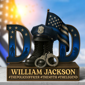 Hero Police Dad Acrylic Plaque - Personalized Gifts For Dad 04qhqn090525 - Shaped Plaques - GoDuckee