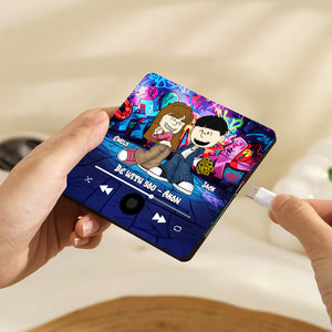 Custom Music & Photo Fridge Magnet Gifts For Cartoon Couple 02TOMH131224HG - Fridge Magnet - GoDuckee