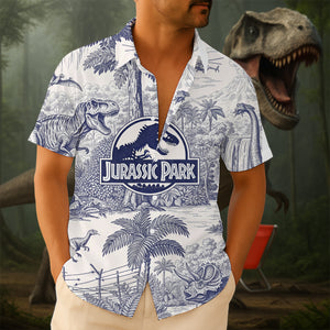 Toile de Jouy Style Hawaiian Shirt - Gifts For Dinosaur Lovers 03NALU260625 - Hawaiian Shirts - GoDuckee