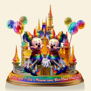 LGBT Mouse Lover Couple Acrylic Plaque Personalized Gifts For Couple 05TGDT300525 - Shaped Plaques - GoDuckee