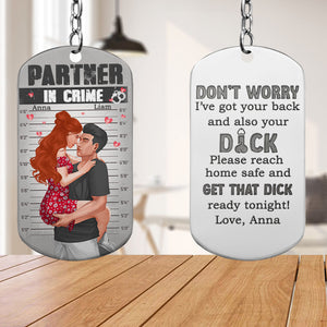 Partner In Crime, Personalized Keychain, Gifts For Him Gifts For Her - Keychains - GoDuckee