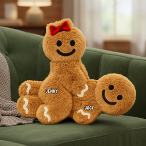 Funny Gingerbread Couple Pillow Personalized Gifts For Couple 04natn141125 - Pillow - GoDuckee