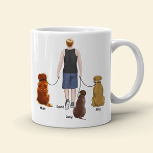 Thank You For Being My Daddy- Gift For Dog Lover- Gift For Dad- Personalized Coffee Mug- Dog Dad Mug - Coffee Mug - GoDuckee